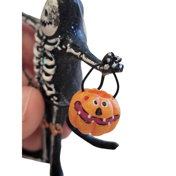 Dept 56 Patience Brewster Krinkles Halloween Ornament Boney Cat Brother Skeleton - Picture 3 of 5